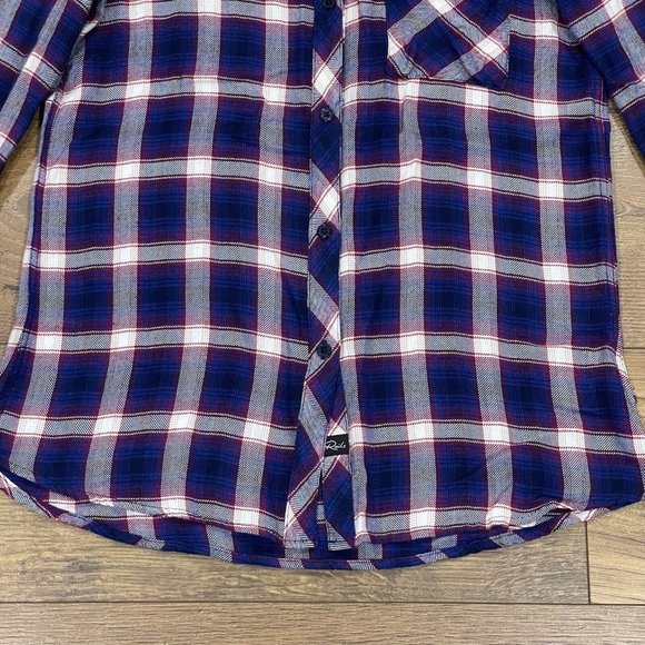 Rails Shirt Womens Small Blue Red Plaid Button Front Long Sleeve Top Soft - Picture 3 of 13